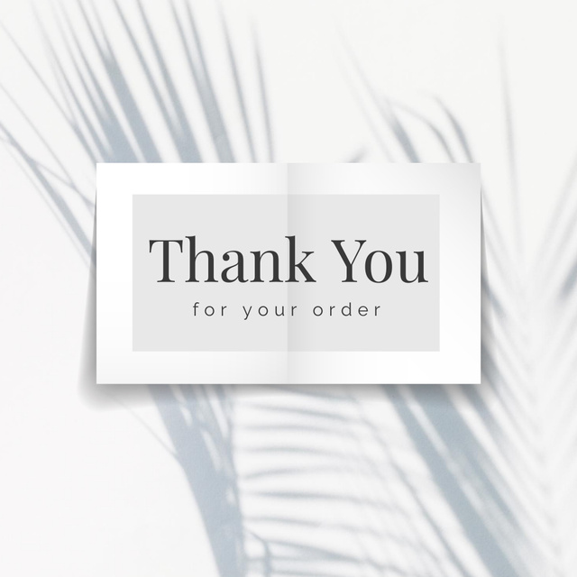 Thank You for Your Order Message Instagram Design Template