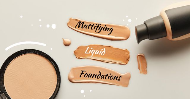 Makeup Foundations review Facebook AD Πρότυπο σχεδίασης