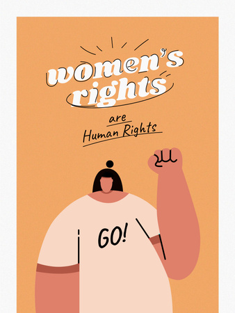 Awareness about Women's Rights Poster US Design Template