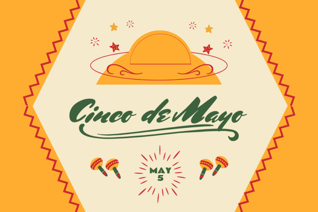 Celebration of Cinco de Mayo Postcard 4x6in tervezősablon
