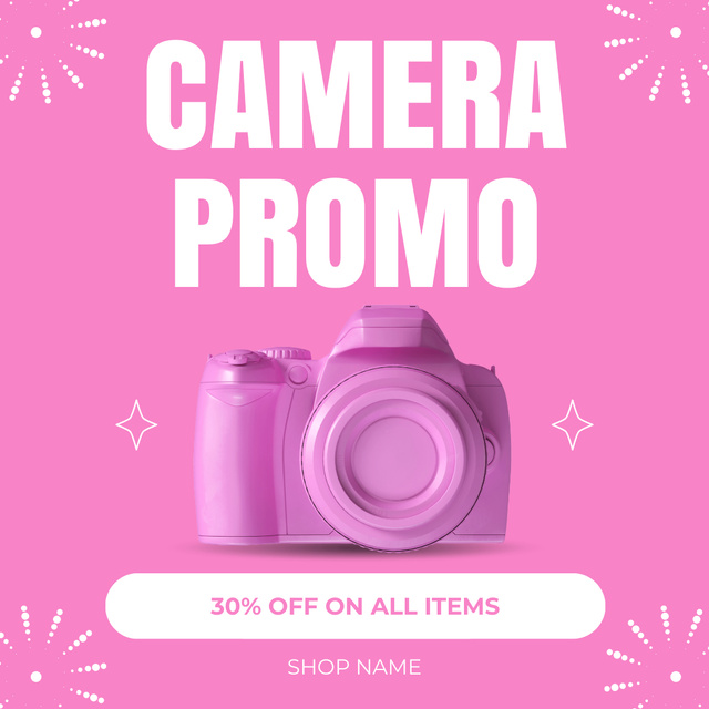 Ontwerpsjabloon van Instagram van Photo Cameras Discount