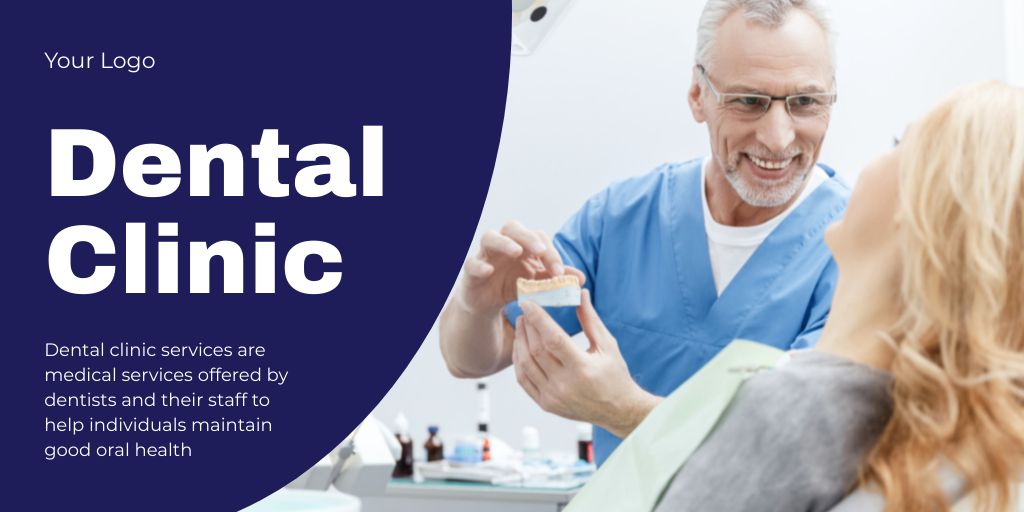 Modèle de visuel Patient with Doctor in Dental Clinic - Twitter