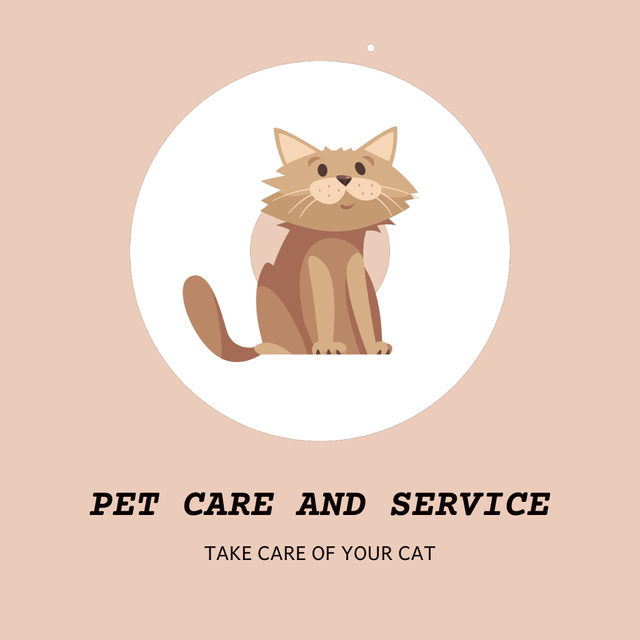 Cats and Other Animals Care Animated Logo Šablona návrhu