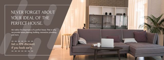 Ideal of The Perfect House Facebook cover – шаблон для дизайну