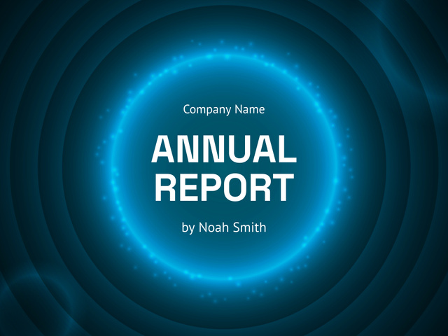 Platilla de diseño Annual Report from Business Company Presentation
