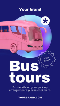 Bus Travel Tour Announcement Instagram Video Story tervezősablon