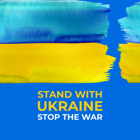 Stand With Ukraine and Stop War Instagram Design Template