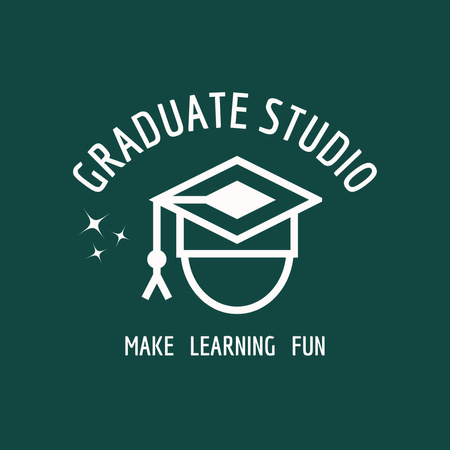 Plantilla de diseño de Emblem of Graduate Studio Logo 1080x1080px 