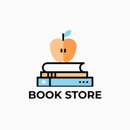 Book Store Ad Logo 1080x1080pxデザインテンプレート