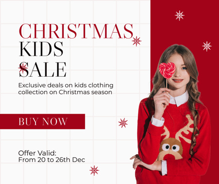 Children's Christmas Sale Facebook Design Template