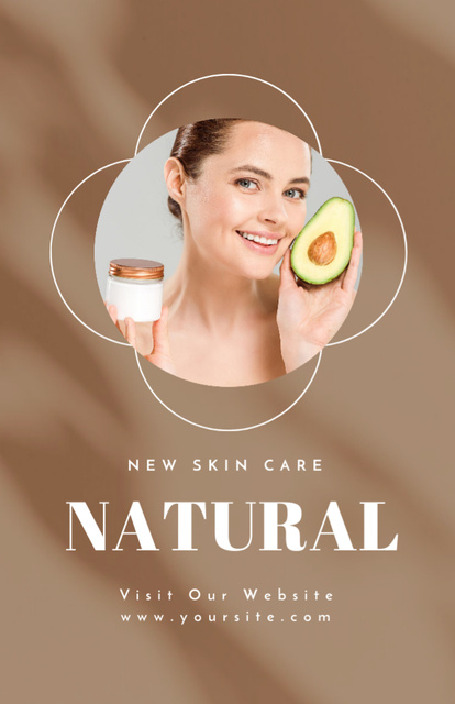 Eco-friendly Skincare Product Offer In Brown Flyer 5.5x8.5in – шаблон для дизайну