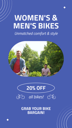 Self-sufficient Bicycles With Discounts Offer Instagram Video Story Design Template