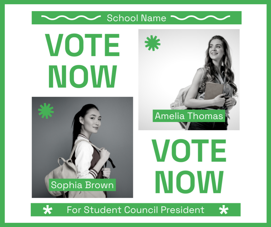 Modèle de visuel Candidates for Elections to Student Council - Facebook