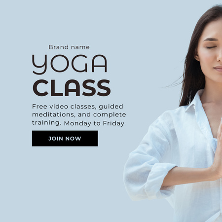 Ontwerpsjabloon van Instagram van Yoga Classes Announcement