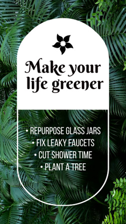 Green Lifestyle Tips And Habits TikTok Video Design Template