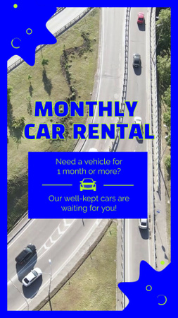 Modèle de visuel Monthly Car Rental Offer With Cityscape - TikTok Video