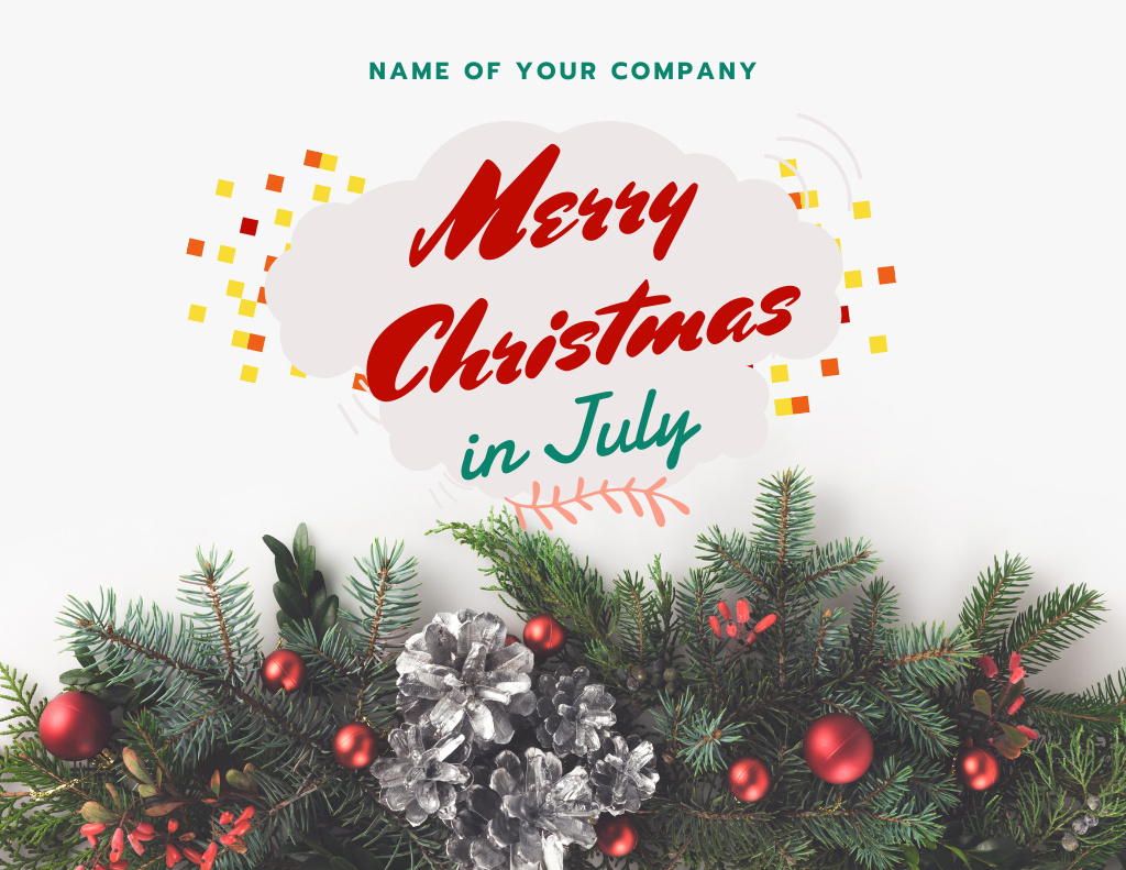 Blissful Announcement of Celebration of Christmas in July Flyer 8.5x11in Horizontal – шаблон для дизайна