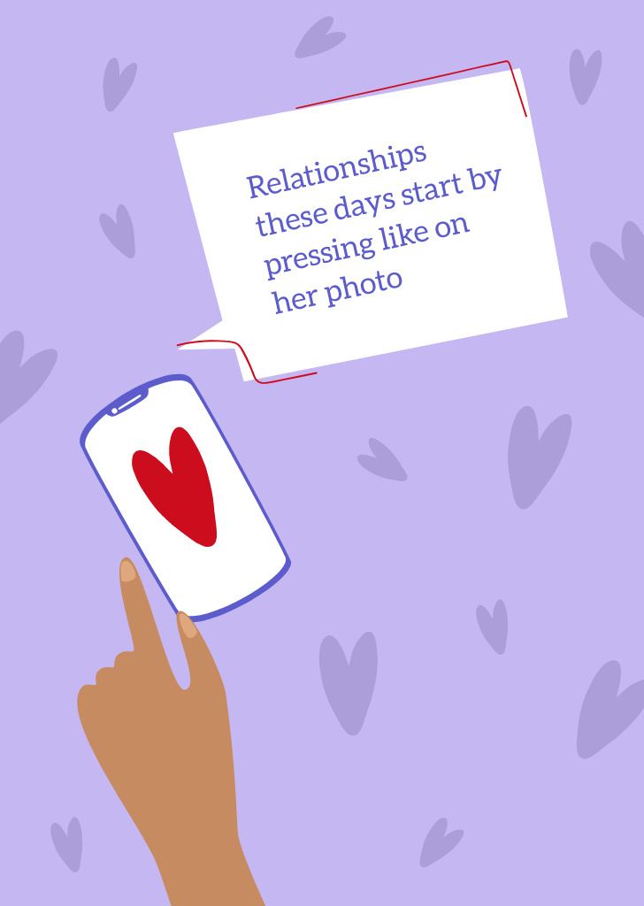 Szablon projektu Phrase About Starting Of Relationship Postcard A6 Vertical