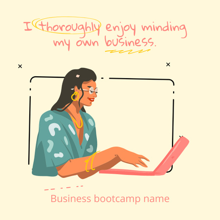 Ontwerpsjabloon van LinkedIn post van Inspirational Quote about Own Business