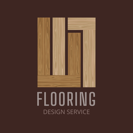 Flooring Design Service With Parquet Animated Logo Design Template