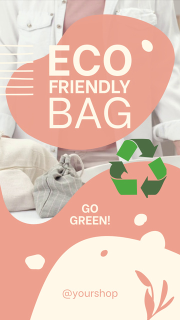 Using Eco-friendly Bag And Going Green Instagram Video Story Design Template