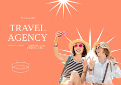 Travel Agency Services with Women Taking Selfies