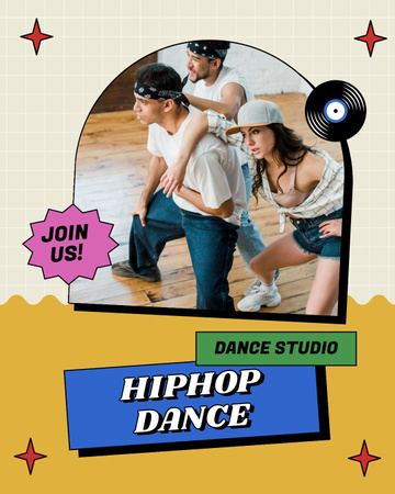 Template di design Promozione corsi di danza Hip Hop Instagram Post Vertical