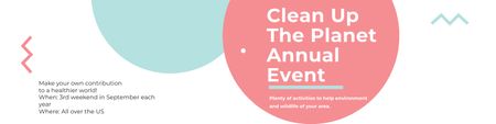 Clean up the Planet Annual event Twitter Šablona návrhu