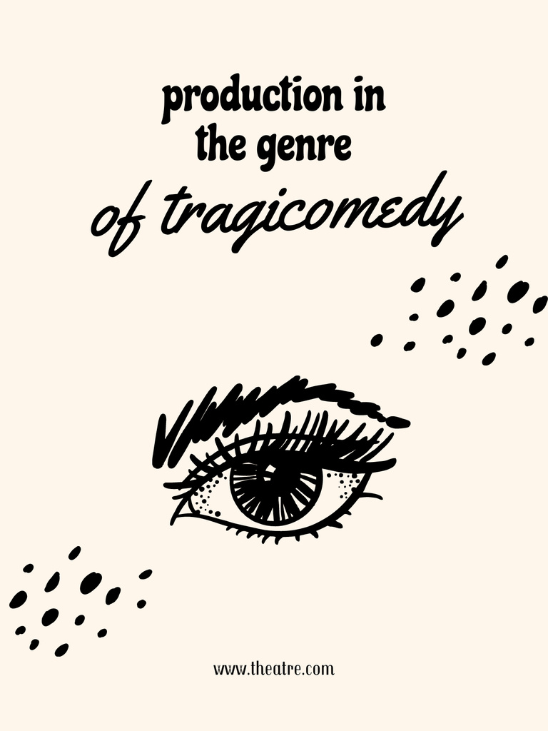 Tragicomedy Theatrical Show Announcement Poster US Modelo de Design