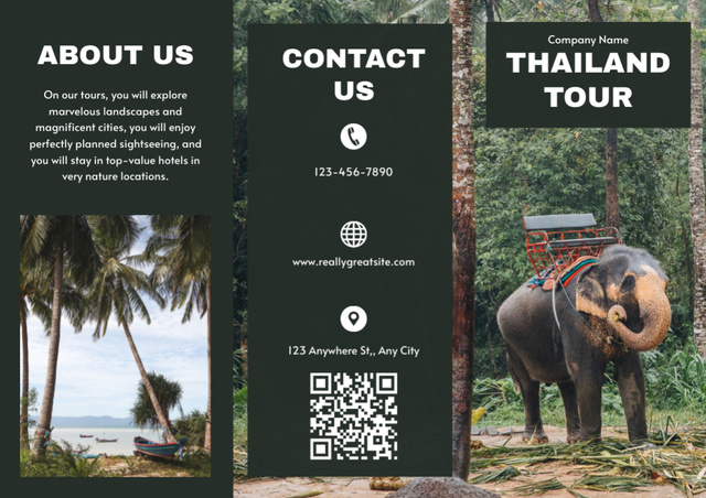 Thailand Tour with Local Nature Image Brochure Šablona návrhu