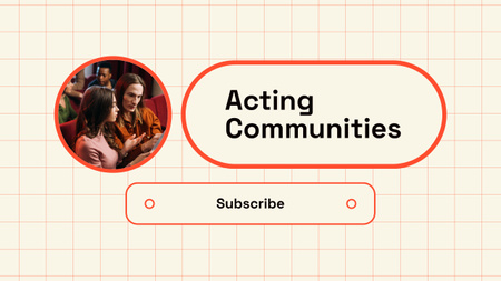 Plantilla de diseño de Comunicaciones de actores para compartir experiencias Youtube 
