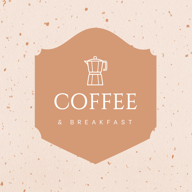 Flavorful Visit the Coffee Maker Café Today Logo Design Template