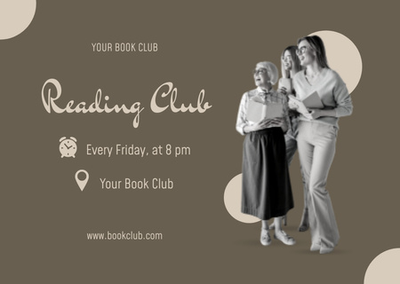 Plantilla de diseño de Book Club Ad Card 