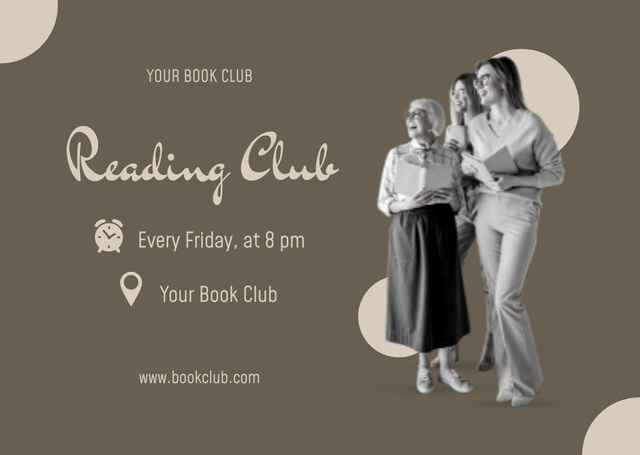 Book Club Ad Card Tasarım Şablonu