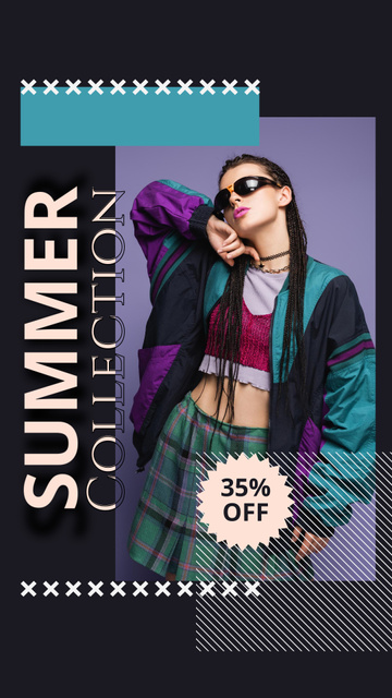Summer Fashion Collection for Young Women Instagram Story Modelo de Design