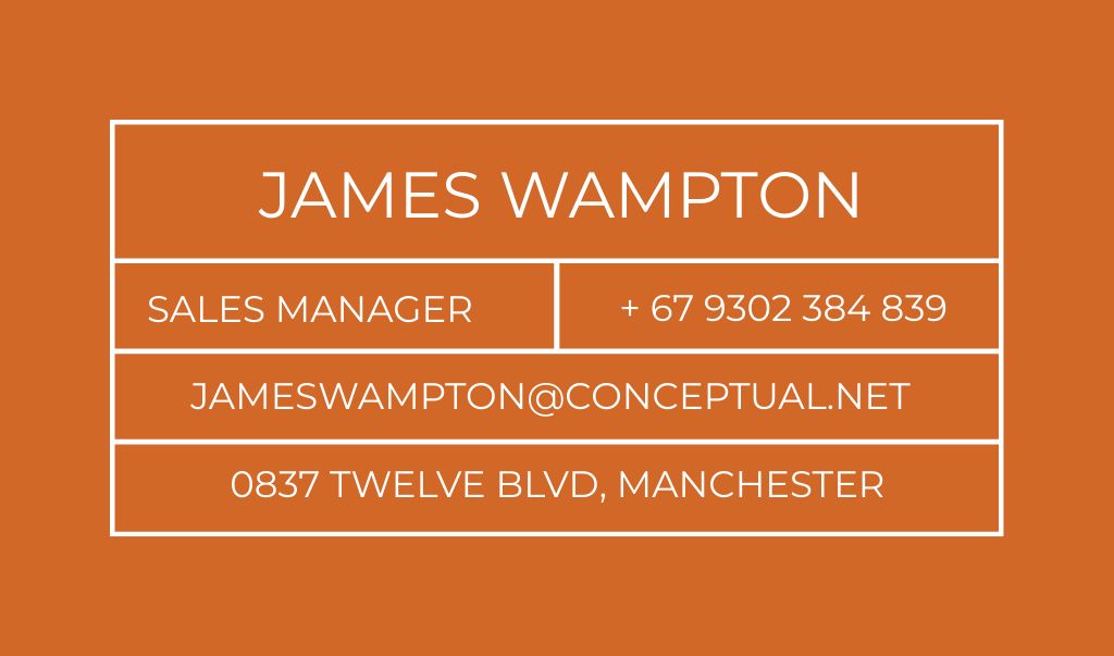 Template di design Sales Manager Service Offer Business card