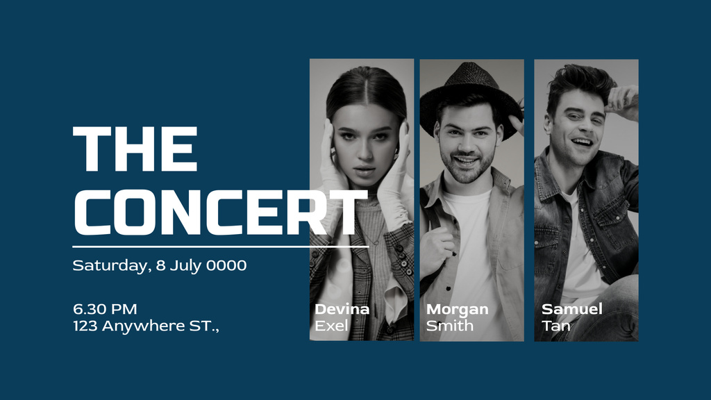 Plantilla de diseño de The Concert With Special Guests FB event cover 