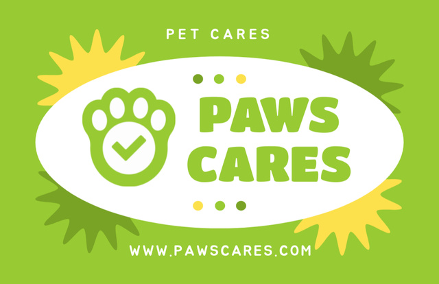 Pet Care Shop or Center Business Card 85x55mmデザインテンプレート
