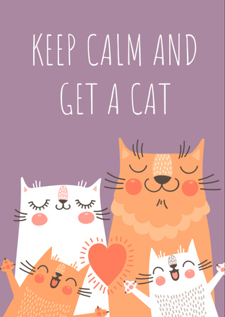 Platilla de diseño Adoption Inspiration with Cute Cats Flyer A6