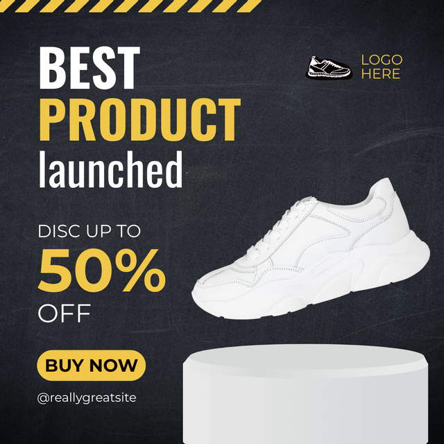Discount on New Collection of White Sneakers Instagram Tasarım Şablonu