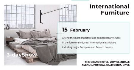 Platilla de diseño International furniture show Annoucement Facebook AD