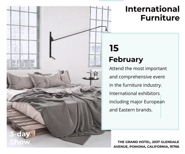 International Furniture Offer for Your Bedroom Medium Rectangle Design Template