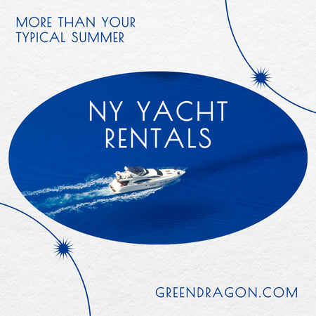 Template di design Yacht Rental Offer Animated Post
