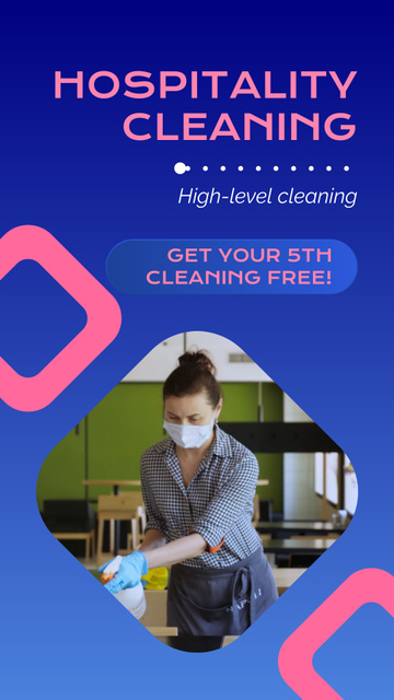 High-Level Hospitality Cleaning Service Offer Instagram Video Story – шаблон для дизайна