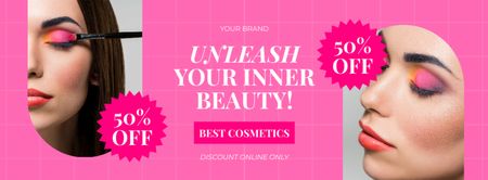 Designvorlage Beste Make-up-Produkte für Facebook cover