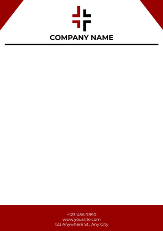 Empty Blank for Text Letterhead Design Template