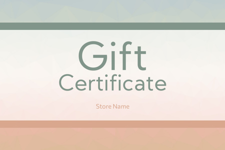 Special Voucher Offer in Pastel Colors Gift Certificate tervezősablon