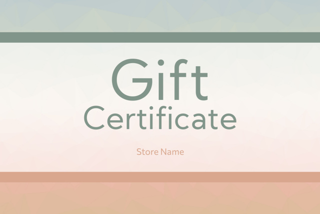 Special Voucher Offer in Pastel Colors Gift Certificate Design Template