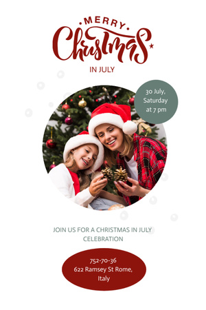 Christmas Eve with Happy Family Flyer 4x6in Design Template