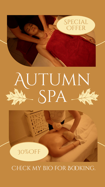 Plantilla de diseño de Autumn Discount on Massage Services TikTok Video 